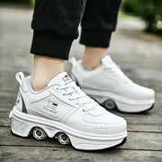 Kofuboke WK WHITE 40 Unisex Outdoor Sports Skating Invisible Roller Skates, White