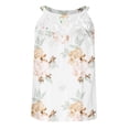 thumbnail image 6 of HAPIMO Women's Fashion Tank Tops Lace Crochet Clothes for Girls Boho Floral Print Tops Sleeveless Tees Pleat Flowy Tunic Blouses Halter Neck T-shirt White S, 6 of 7