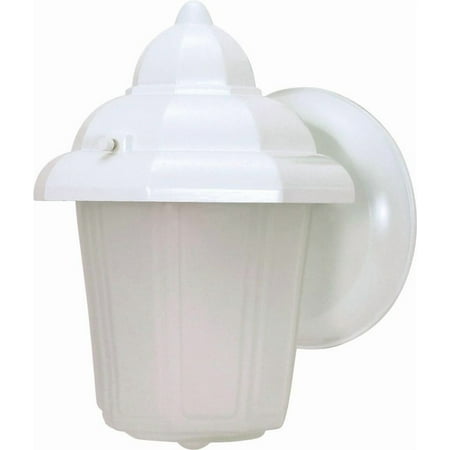 Nuvo 60-639 - 1 Light - 9" - Wall Lantern - Hood Lantern w/ Satin Frosted Glass