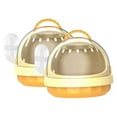 thumbnail image 3 of Milaget 2 Pieces Hamster Carrier Cage Large for Vacation Dwarf Hamster Small Animals Yellow, 3 of 9