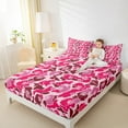 thumbnail image 4 of Feelyou Girly Pink Camo Full Size Sheets for Kids, Rustic Farmhouse Hunting Bed Sheets, Fashion Camouflage Sheet Sets, Ultra Soft Bedroom Decor, 4 Pieces, 4 of 7