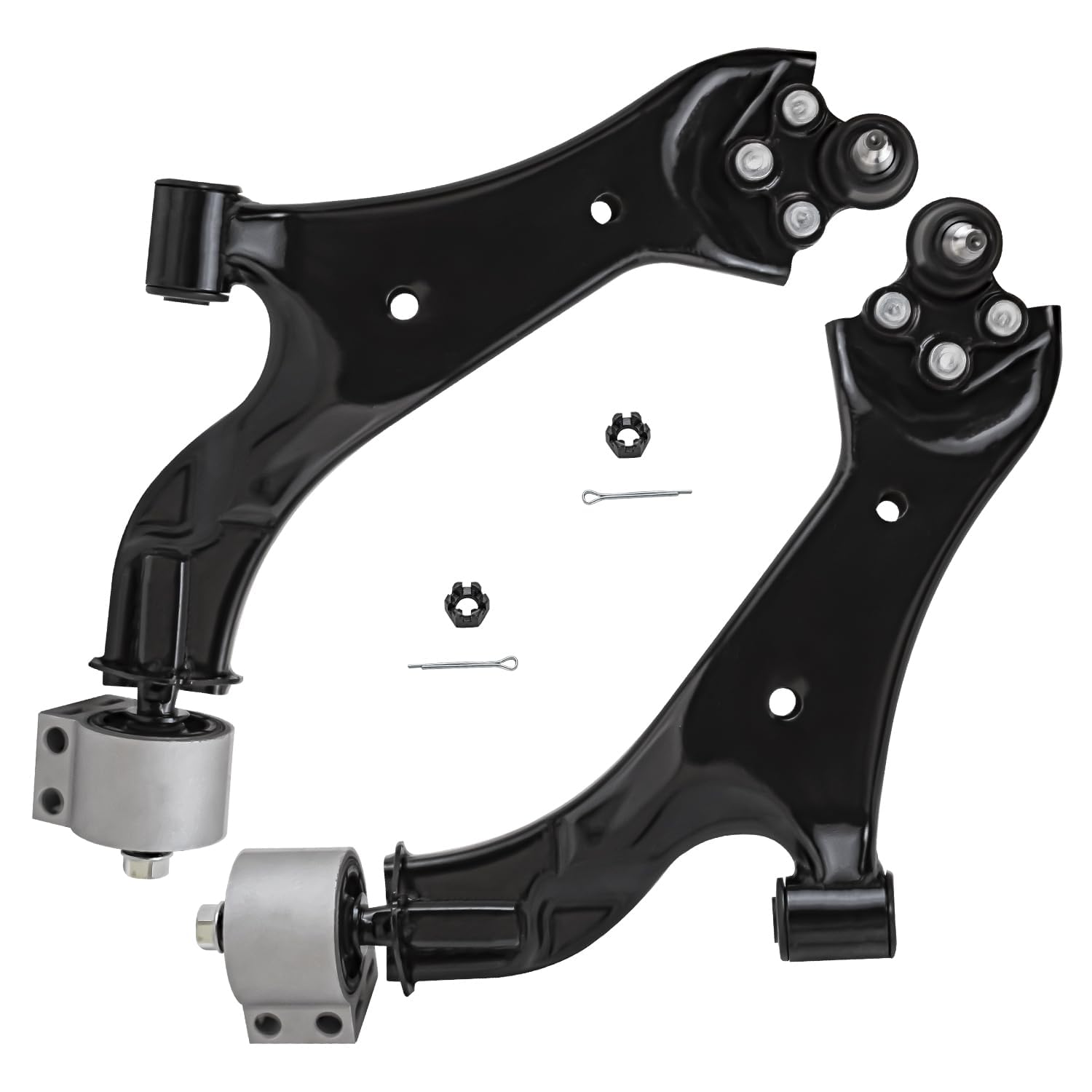 Detroit Axle - 2.4L Front 12pc End Kit for 2010-2017 Chevy Equinox GMC Terrain, Lower Control Arms and Ball Joints Wheel Bearing Hubs Tie Rods Sway Bars Boots