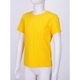 thumbnail image 4 of Miaeowve Kids Boys Solid Color Short Sleeve T-shirt Summer Active Casual Tops Round Neck Tee Outdoor Yellow 110, 4 of 7