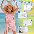 thumbnail image 6 of Xoenoiee Pink Cross Floral Pattern Girls One Piece Swimsuits Cutout Bathing Suit with Cover Up Skirt Quick Dry Beach Swimwear with Adjustable Strap, Size 9-10 Years, 6 of 7