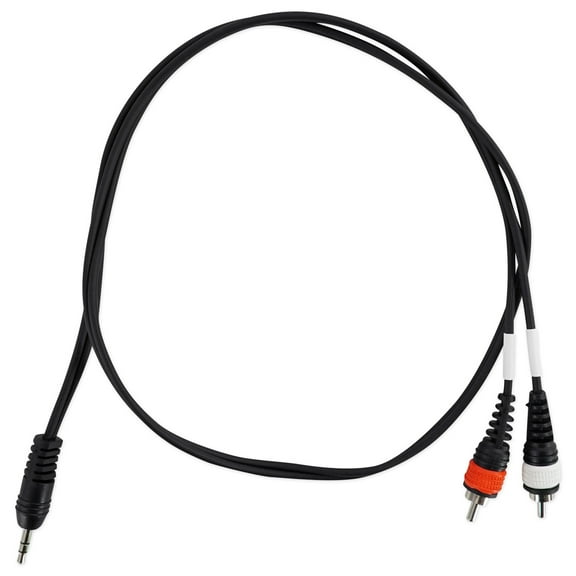Rockville RNRMR3 3' 3.5mm 1/8" TRS to Dual RCA Cable 100% Copper