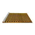 thumbnail image 2 of Ahgly Company Machine Washable Indoor Round Checkered Yellow Modern Area Rugs, 8' Round, 2 of 4