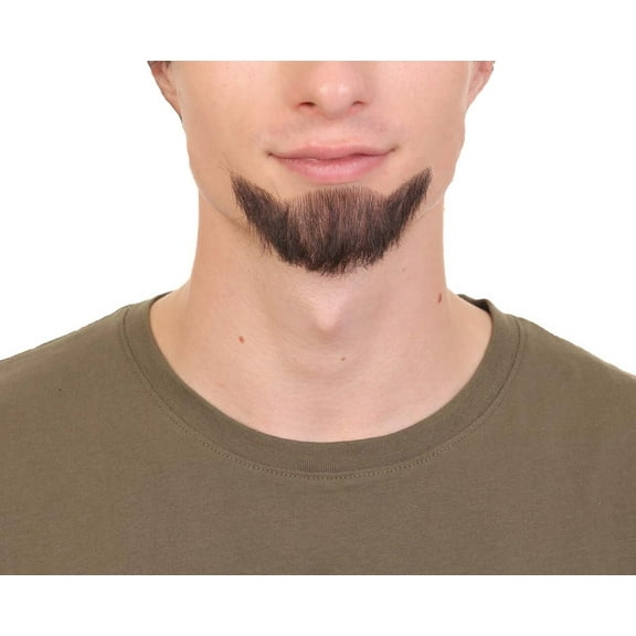 HPO Adult Men's Fake Human Hair Greaser Goatee Beard | Multiple Colors