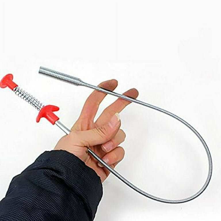 Rampro 22 Flexible Grabber Pickup Tool, Retractable Claw Retriever Stick,  Snake & Cable Aid, Use to Grab Trash & a Drain Auger to Unclog Hair from  Drains, Sink, Toilet & Clean Dryer