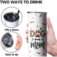 thumbnail image 3 of mama tumbler Dog Mom Gifts for Women,Dog Tumbler with Lid and Straw,20oz Dog Mom Paw Print Animal Stainless Steel Travel CoffeeMug Cup, 3 of 6