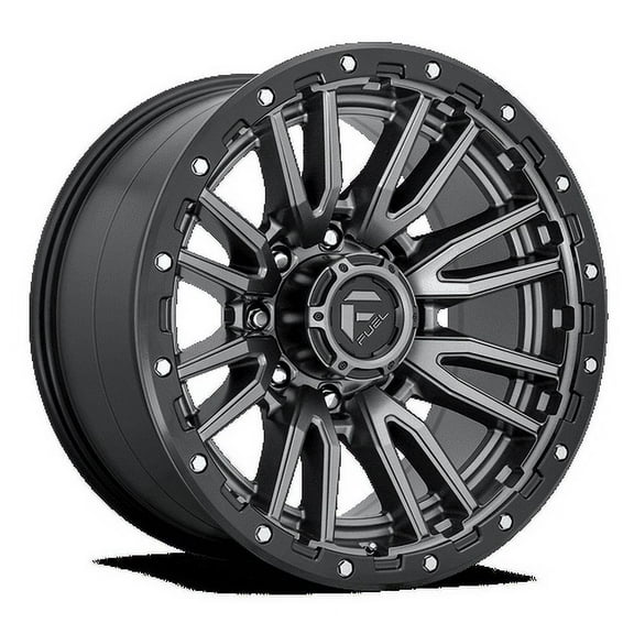 Fuel 1PC Aluminum Rim D680 REBEL 20X9in Matte Gun Metal Black Bead Ring Finish, D68020901850