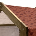 thumbnail image 5 of Burnt Orange Pet House, Leafage Pattern with Victorian Lace Design Inspired Flower Petals, Outdoor & Indoor Portable Dog Kennel with Pillow and Cover, 5 Sizes, Burnt Orange Burgundy, by Ambesonne, 5 of 5