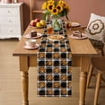 thumbnail image 2 of Burnt Orange Geometric Table Runner 72 Inches, Black White Boho Bed Runner Dresser Scarves Tabletop for Indoor Outdoor Parties/Ceremony/Banquet, 14" x 72", 2 of 9