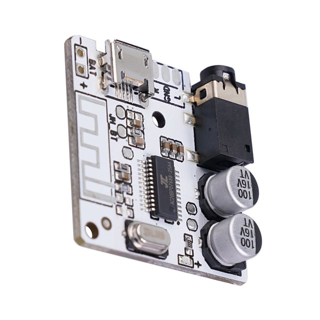 Sidaley Receptor de Audio Bluetooth 5,0, placa de 3,7-5V, placa decodificadora Bluetooth MP3 sin pérdidas, módulo de altavoz de coche de música Electrónica miscelánea blanco