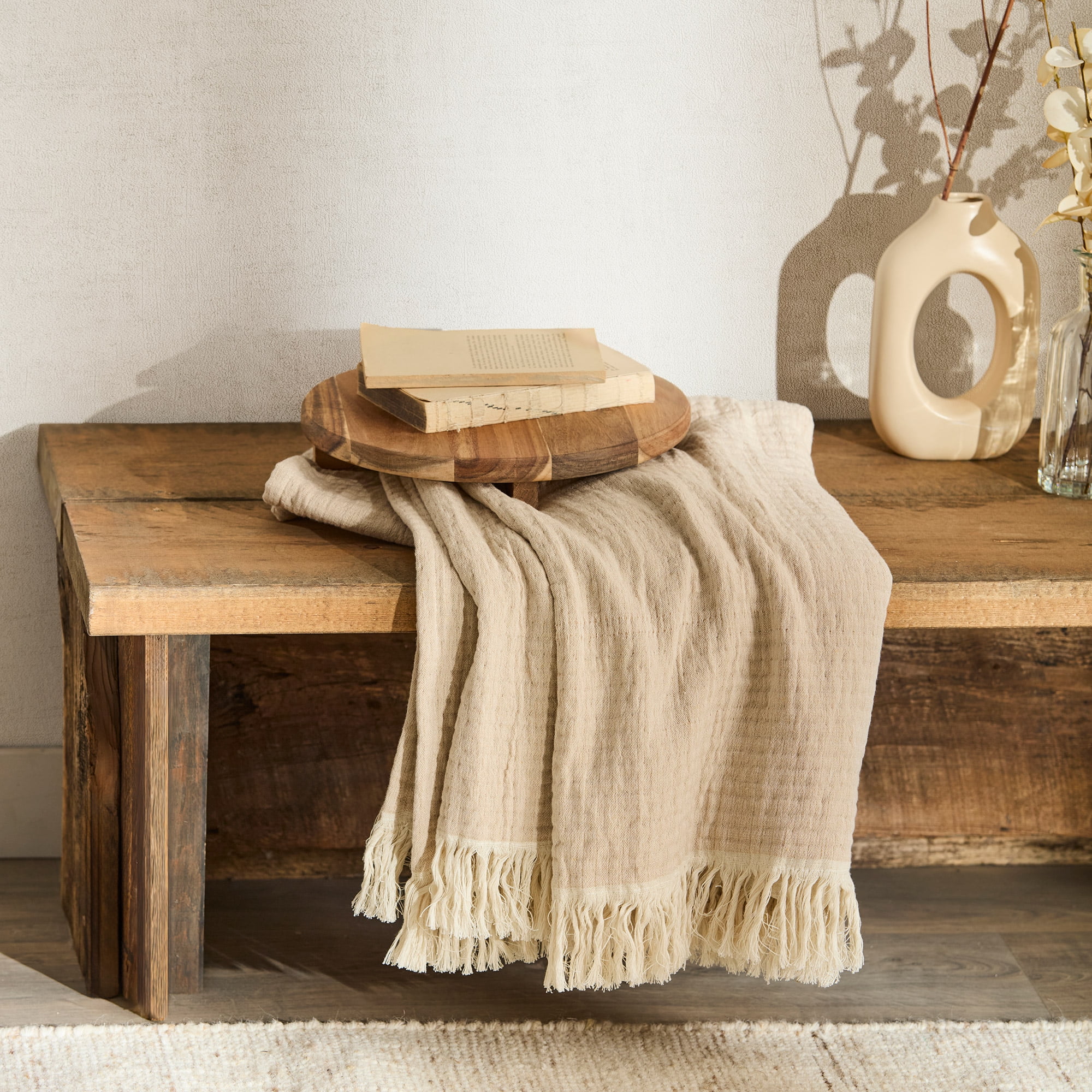 Bouclair Wood Tray, Acacia wood tray