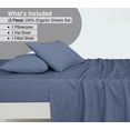 thumbnail image 3 of RUVANTI 100% Organic Cotton Sheets - Full Size bed sheet - 4 Piece Percale Weave Bedding, Crisp, Cooling & Breathable, Soft & Durable, 16" Deep Pocket, Hotel Quality Sábanas - Wild Wind, 3 of 11