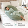 thumbnail image 3 of PharMeDoc Pregnancy Pillow - C Shaped Body Pillow for Pregnant Women - Sage, 3 of 8