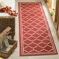 thumbnail image 3 of Safavieh Courtyard Amy Geometric Indoor/Outdoor Runner Rug, Red/Beige, 2'3" x 6'7", 3 of 13