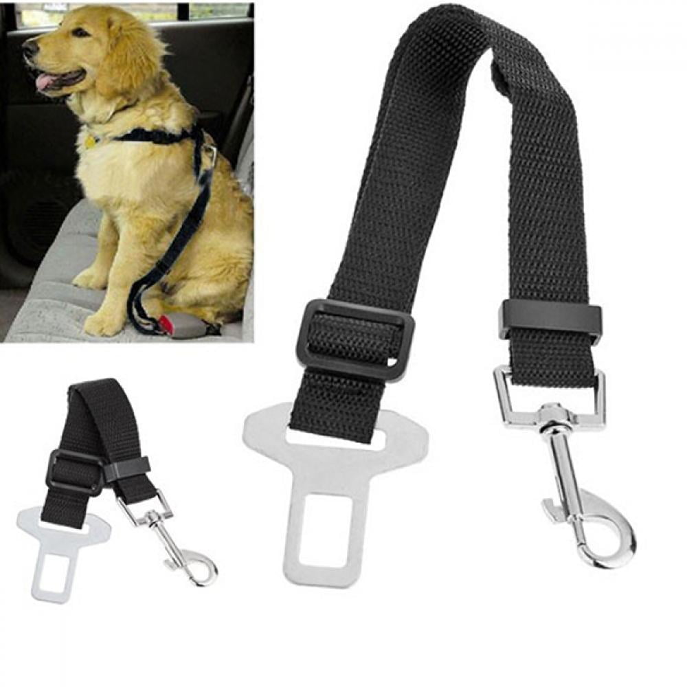 DYSCN Pet Dog Safety Seat Belt Strap Car Headrest Restraint Restraint Nylon Fabric Dog Restraints Belt Vehicle Seat Ceintures Harness Pink 