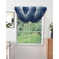 thumbnail image 2 of Navy Blue Ice Hockey Waterfall Valances for Windows, Winter Sports Ball Games Ombre Kitchen Sheer Valance Curtains, Rod Pocket Elegant Swag Valances for Living Room Bedroom, 47.2"x38.5", 2 Panel, 2 of 8
