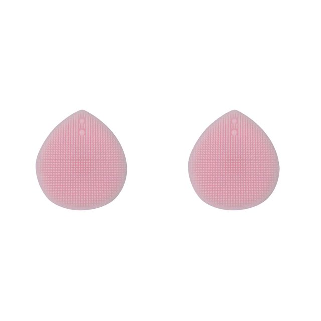 Soidarity Cepillo de limpieza Flexible Cómodo Portátil Multifuncional Útil Material de silicona Herramienta de masaje Herramientas de belleza creativas Rosado 2piezas Soidarity CBP234154