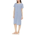 thumbnail image 5 of EZI Women's Short Sleeve Cotton-rich House Dress Duster, 5 of 6