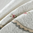 thumbnail image 6 of MarCielo 3-Piece 100% White Cotton Oversized Bedspread Set Coverlet Set Lightweight Quilt Set Sakura, 6 of 9