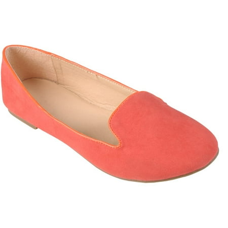 Brinley Co Women's Round Toe Sueded Ballet Flats