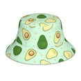 thumbnail image 3 of Daiia Avocado Pattern Bucket Hat - Trendy Cotton Sun Hat for Beach, Golf, Fishing - Fun Outdoor Vacation Boonie for Men and Women, 3 of 9