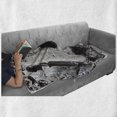 thumbnail image 6 of Letter A Soft Flannel Fleece Throw Blanket, Grunge Motley Effect Letter A Design Macro, Cozy Plush for Indoor and Outdoor Use, 60" x 80", Taupe Grey Grey, by Ambesonne, 6 of 6