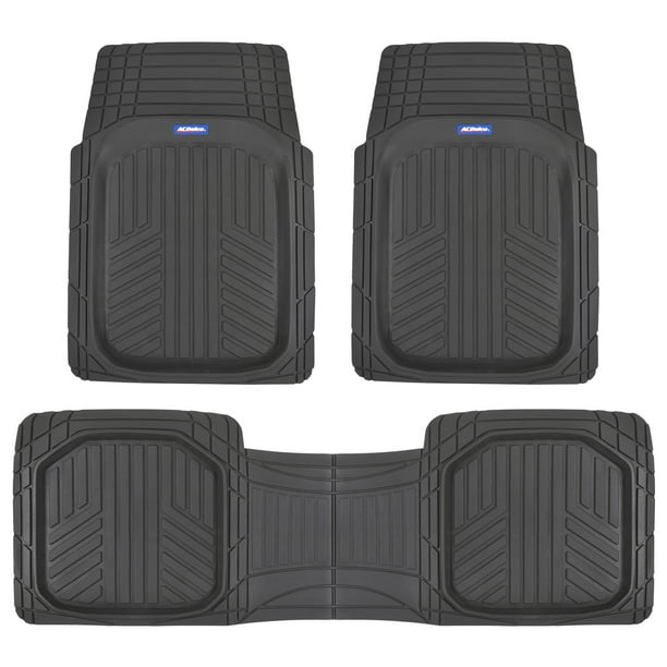 ACDelco TriFlex Car Rubber Floor Mats Odorless & All Weather Protection (3 Pieces) Walmart