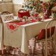 thumbnail image 2 of Camino de mesa navideño Poinsettia, mantel navideño bordado a mano, decoraciones navideñas para bodas, Navidad, vacaciones, granja, cena, decoración de mesa para el hogar, rojo (69 x 15 pulgadas), 2 of 5