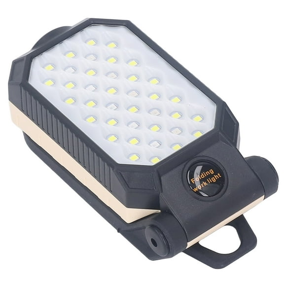 1000LM Rechargeable COB LED Work Light with 3 Modes - IP66 Waterproof, 180° Swivel Bracket, Magnetic Base & Hook for Outdoor Camping, Car Repair, Emergency - 2000mAh Battery, Type-C Charging, ABS