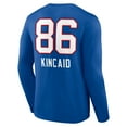 thumbnail image 3 of Men's Dalton Kincaid Royal Buffalo Bills Team Wordmark Player Name & Number Long Sleeve T-Shirt, 3 of 3