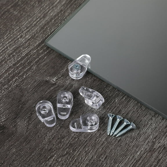 Beaupretty Easy Install Clear Plastic Mirror Mounting Clips for Home 20Pcs