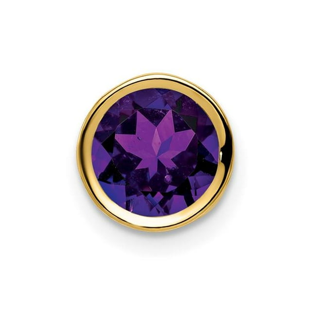 Quality Gold XP322AM 7 mm 14K Amethyst Bezel Pendant