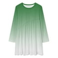 thumbnail image 2 of Aesthetic Patina Green And White Gradient Loose Dress Evening Dress Summer Dresses for Women Luxury Dress Long Sleeved Dress, 2 of 4