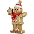 thumbnail image 5 of Northlight LED Lighted Gingerbread Boy with Frosted Cookie Star Christmas Figurine - 15.5", 5 of 7