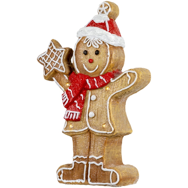 Northlight LED Lighted Gingerbread Boy with Frosted Cookie Star