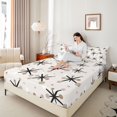 thumbnail image 3 of Castle Fairy Mid Century Atomic Pattern Queen Sheets 4 Pieces,Vintage Circle Accent Queen Sheet Sets,Taupe Beige Cream,1 Flat Sheet, 1 Fitted Sheet and 2 Pillowcases, 3 of 7