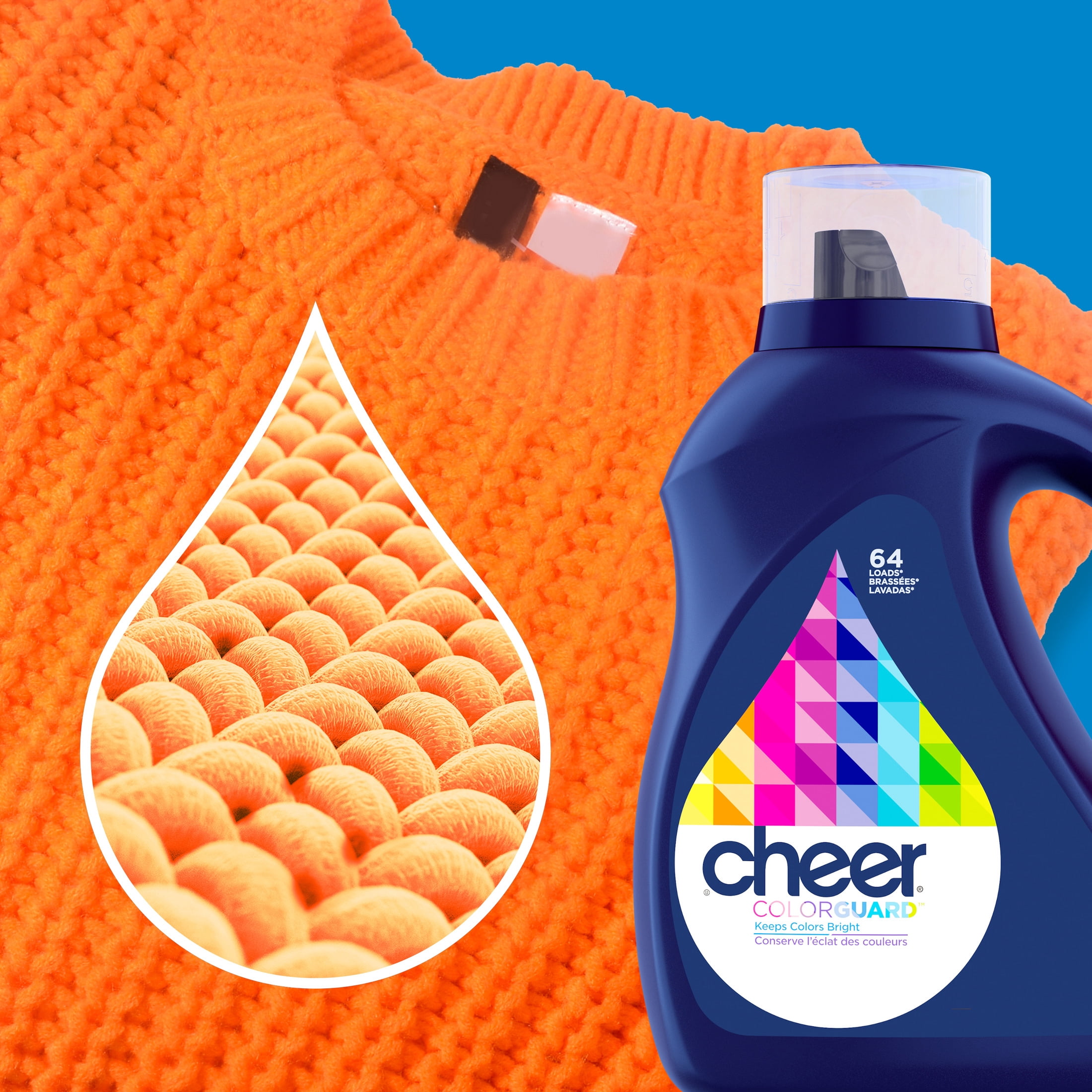 Cheer Colorguard Liquid Laundry Detergent, 141 fl oz, 107 Loads
