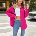thumbnail image 2 of Fsqjgq Shirts Womens Tops Fashion Pink Long Sleeve Button Down Shirts for Women Y2K Tops 2024 Women's New Aut Umn and Winter Solid With Lapel Button Long Sleeve Loose Shirt Work for Women 2024, 2 of 7
