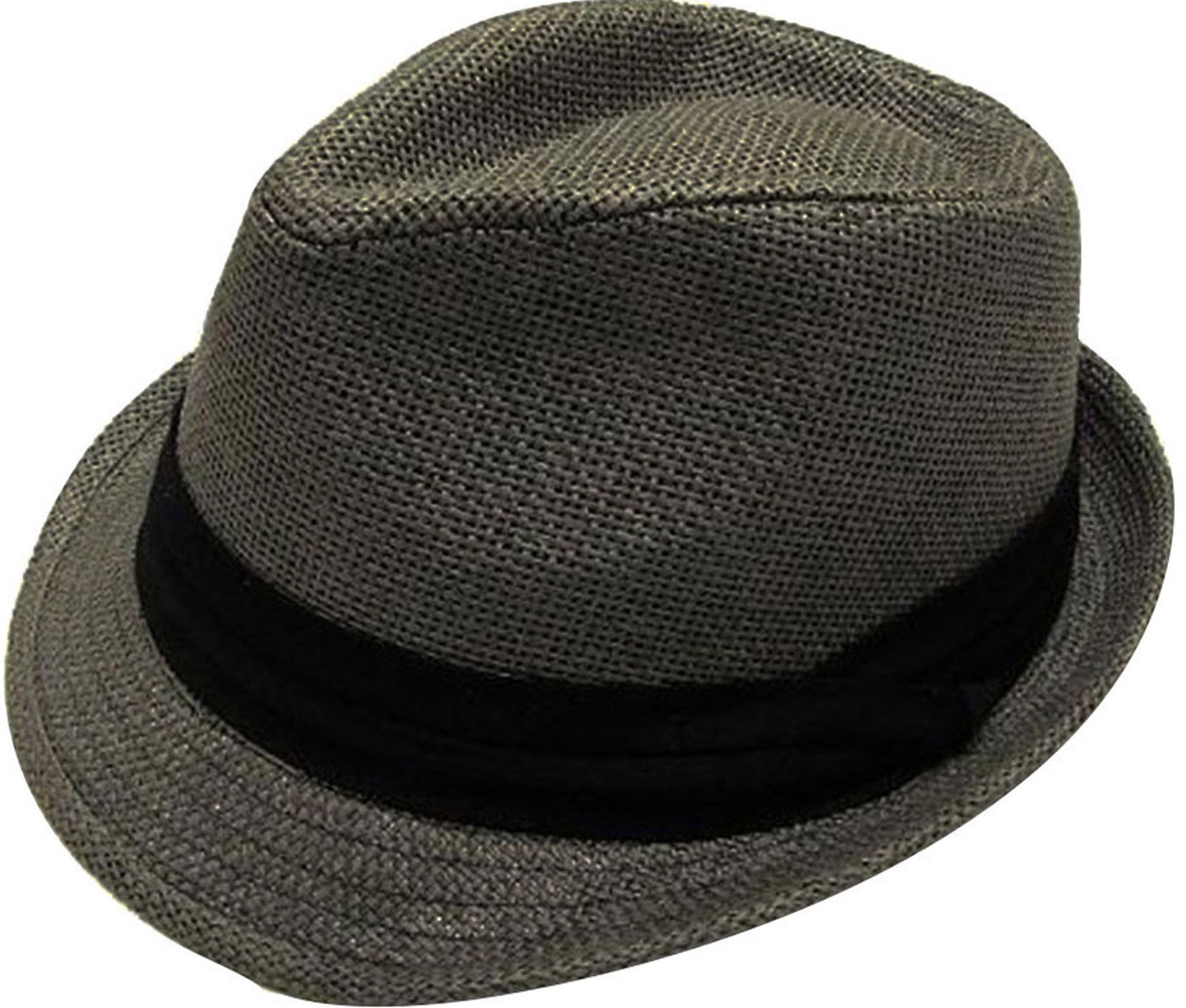 Simplicity ® Unisex Cool Summer Panama Fedora Trilby Hat Short Brim, Grey, ...