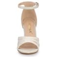 thumbnail image 2 of Sandalias Tacones De Aguja Correa De Tobillo Brillantina Para Mujer blanco 40, 2 of 6