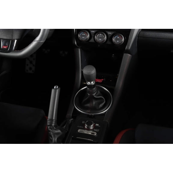 GrimmSpeed Stubby Shift Knob Stainless Steel Black - M12x1.25