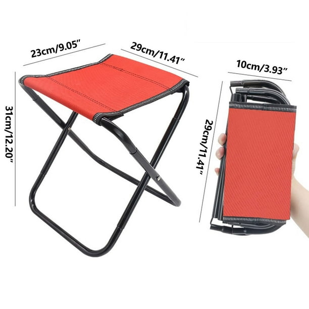 Pompotops Folding Stool 17.8 Height Heavy Duty Camping Stool