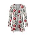 thumbnail image 6 of Women's Fashion Christmas Print Jacket, Long Sleeve Casual Cardigan Coat for Everyday Wear and Comfortable Outfits,Silver,2XL, 6 of 7