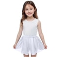 thumbnail image 5 of BRGZLK Kids Girls Ballet Skirts Summer Elastic Waist Lightweight Mesh Breathable Comfortable Chiffon Solid Color Dance Practice Tulle Skirt for Teen Girls White 8-9 Years, 5 of 6