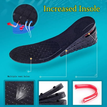 

Alueeu Insoles Up Height Increase Elevator Shoes Insole Lift Heels Inserts Shoes Men Women