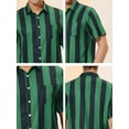 thumbnail image 6 of Lars Amadeus Men's Striped Short Sleeves Shirts Button Down Print Hawaiian Shirt, 6 of 6