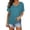 Sky Blue, variant on Hauaitttt Short Sleeves V Neck Plain Color Soft Loose Fitting Summer T Shirts Women Long Shirt Women T Pack Running Shirts Women Casual Shirts Shirts for Women Casual Summer Shirts Women Casual Long